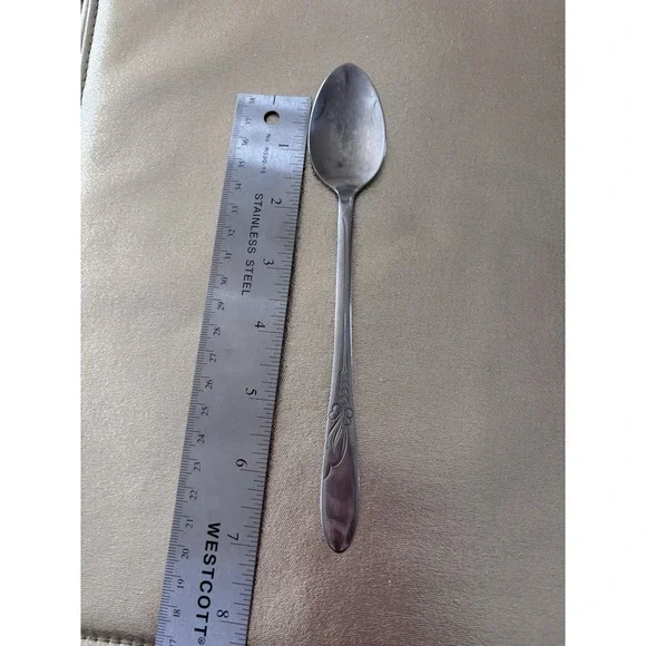 Vintage HB‎ Co Solid Stainless Teaspoon Heather Pattern replacement Piece 3124
