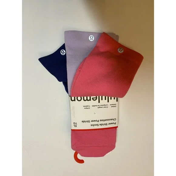 Lululemon Power Stride‎ NWT Unisex Crew Socks 3 Pack XL