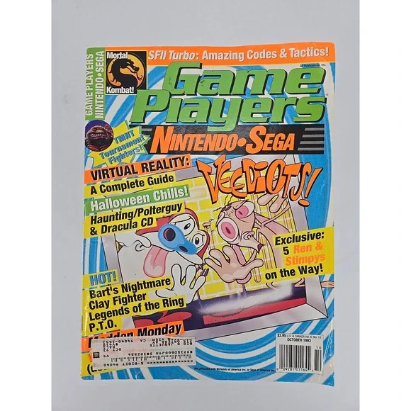 Game Players SEGA Nintendo‎ - Oct 1993 - Ren & Stimpy SEGA CD Vol. 6 No 10