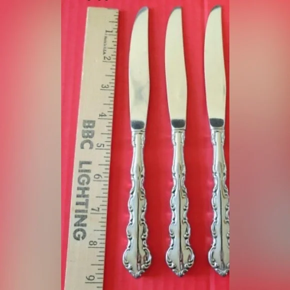 Oneida Mozart Hollow Handle Dinner Knives 9“ Set of 3
