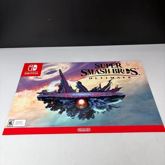 Nintendo Switch Super Smash Bros. Ultimate Poster Logo Art Print 11