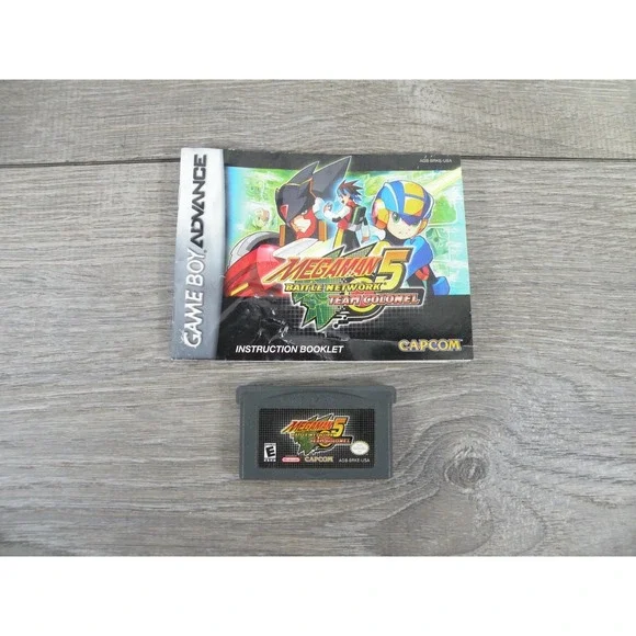 Mega Man Battle Network 5 Team Colonel Game Boy Advance Video Game RPG Strategy