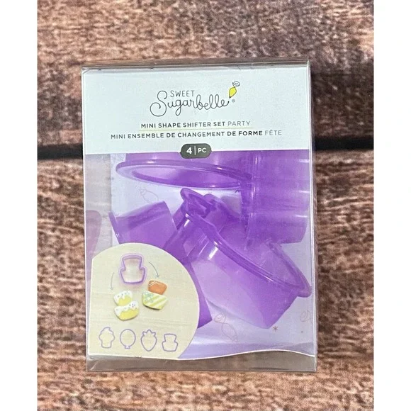Sweet Sugarbelle Shape Shifter Set (Party) 4 Piece Cookie Cutters (Purple)