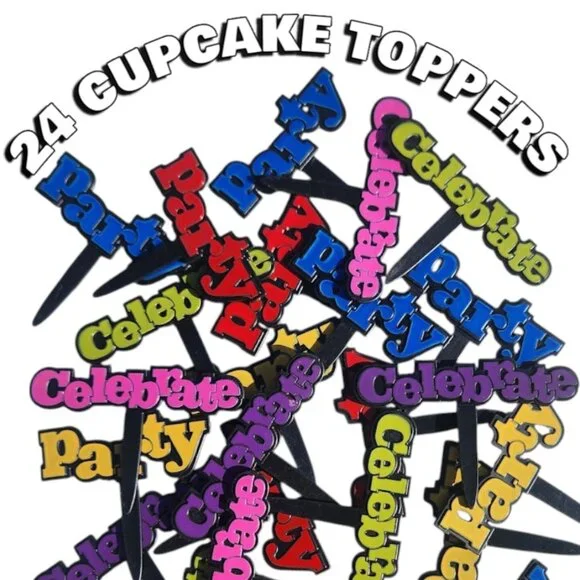 24 Celebrate Party Congrats Grad Graduation Cupcake Cake Toppers Picks New Party