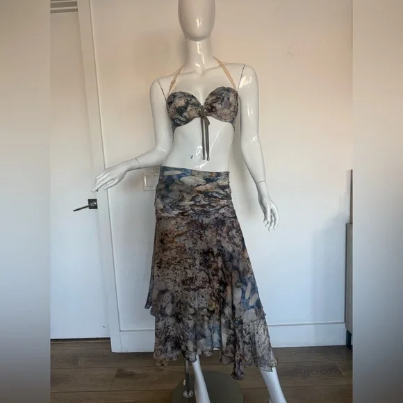Shan 3 Piece Matching swim set bikini & matching coverup size 8