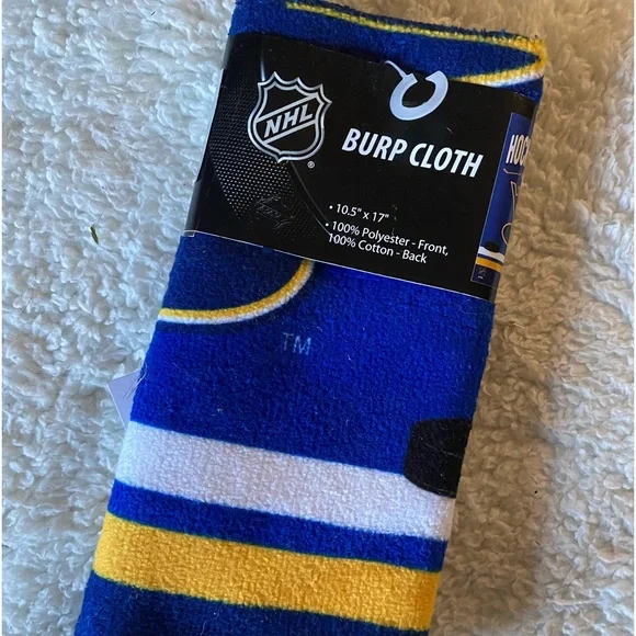 NHL Licensed Baby Burp Cloth NEW