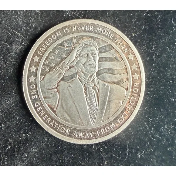 1980s President Ronald Reagan GoldCo 1/2oz 999 FINE Silver round‎ C5134