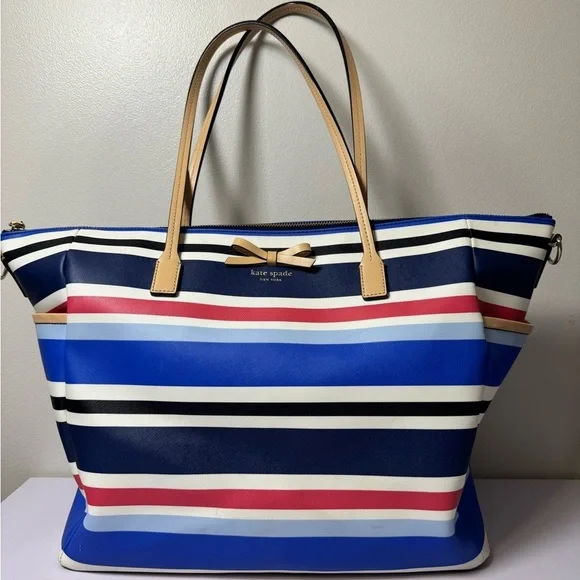 Kate Spade New York‎ Eden Street Margareta Stripe Tote Blue Stripe