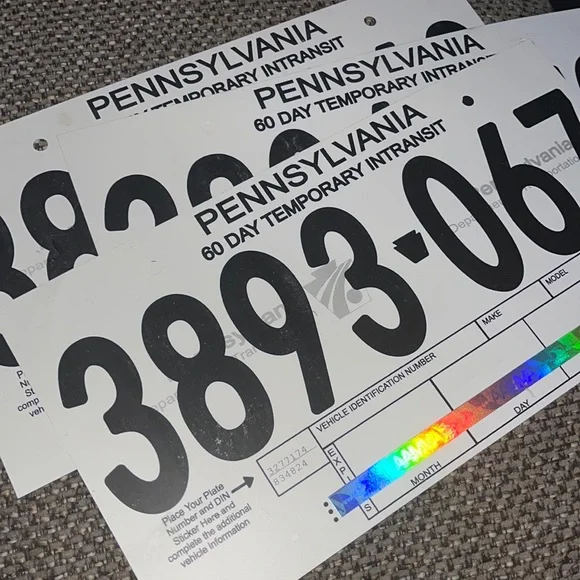 Temporary Tags.