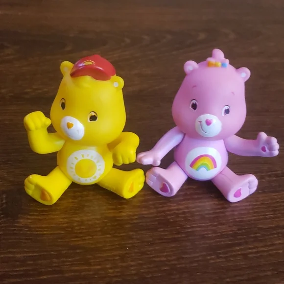 Vintage Care Bears cake toppers figures bakery crafts poseable
