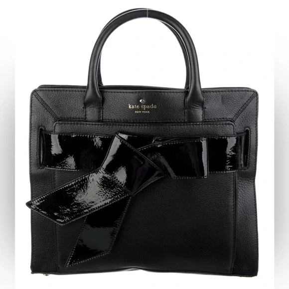 Kate Spade Black Patent Bow Satchel