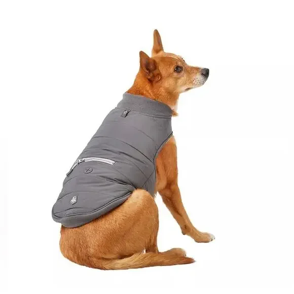 NWT Arcadia Trail Ultra Reflective Dog Jacket - Grey - XXL