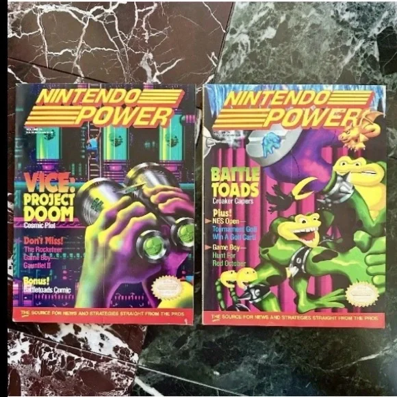 1991 NINTENDO POWER MAGAZINES VOLUMES 24 25 PROJECT DOOM BATTLE TOADS w/ POSTERS