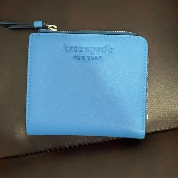 Kate Spade Sky Blue Zip Wallet