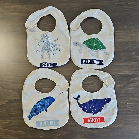 Sea Animals Baby Bib Set