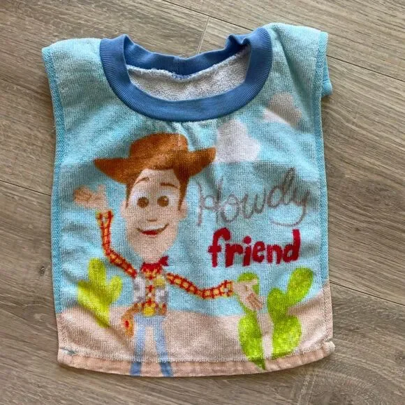 Toy Story Baby Bib Woody Disney Kidcore Pixar Retro Unisex Gender Neutral