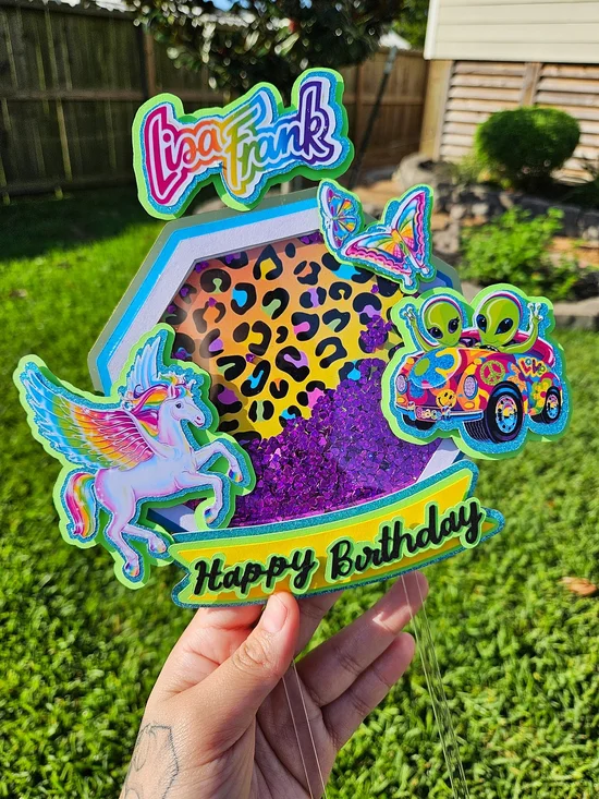 Lisa Frank Cake Topper