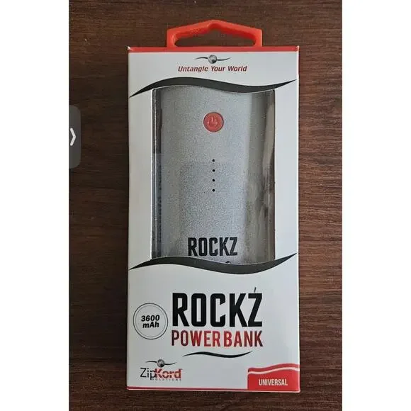 Zipkord Rockz 3600mAh Backup Battery - Single Usb Port (micro Usb Cable)