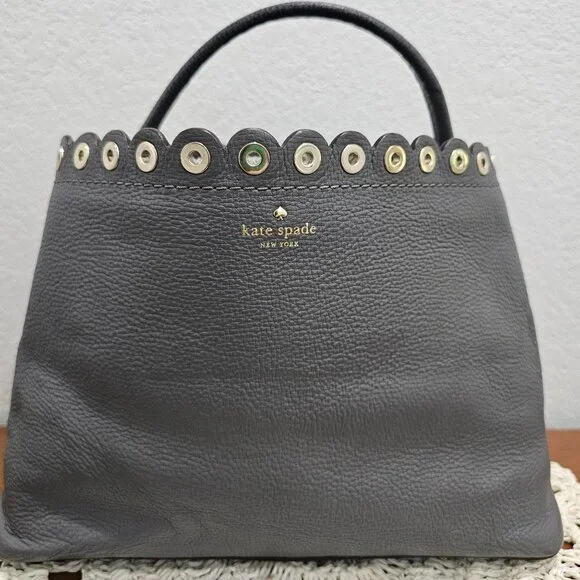 Kate Spade New York Janell Paloma Road Satchel Handbag Smokey Pearl w/ Crossbody