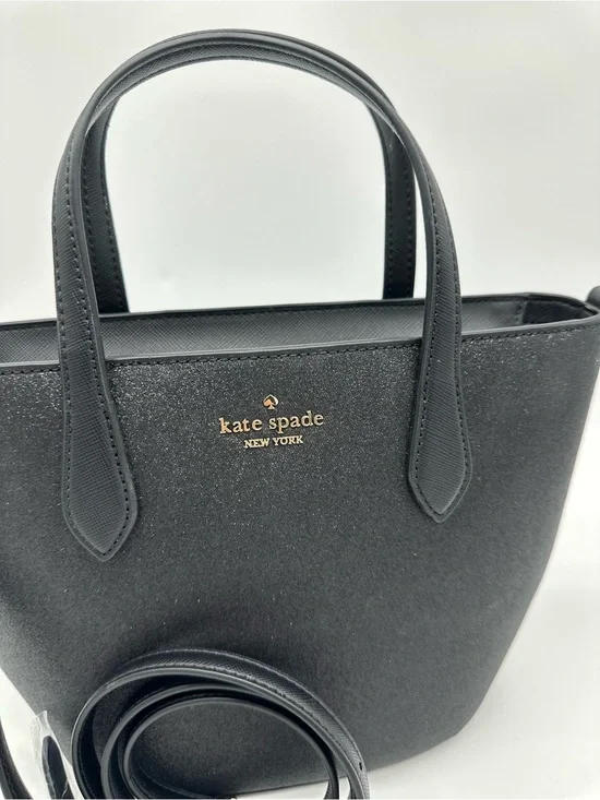 kate spade Black Glitter Tote with Detachable Strap