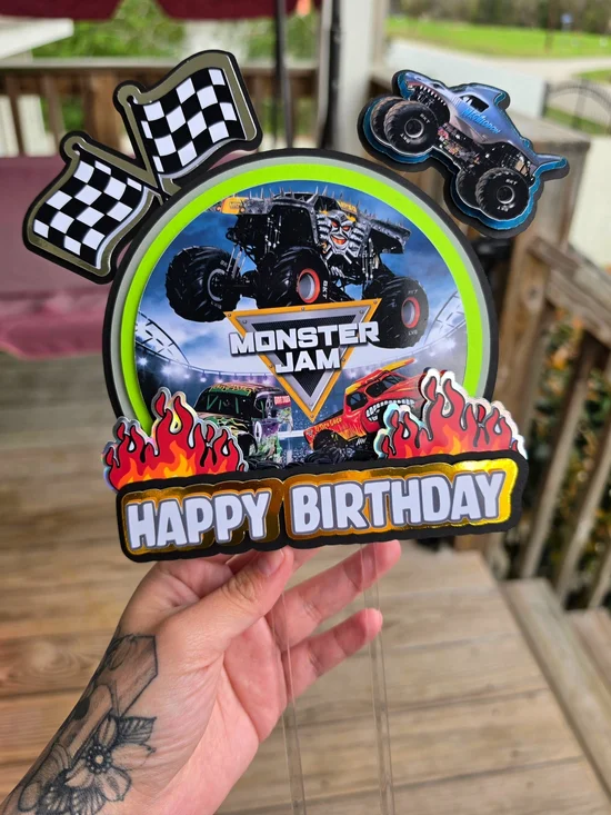 Monster Jam Cake Topper
