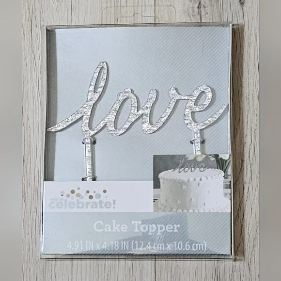 Silver Cake Topper