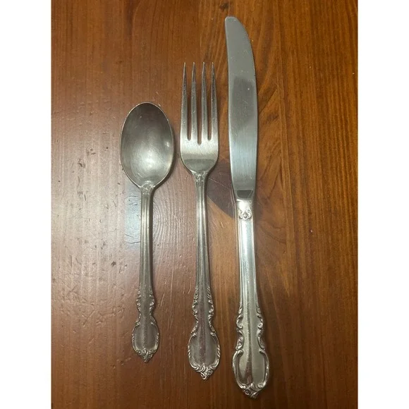 1847 Rogers Bros Reflection Silverplate Flatware‎ 3pc Set Knife Fork Spoon IS