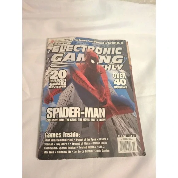 EGM Electronic Gaming October 1999 #123 Spider-Man Magazine Resident Evil 3 Ad
