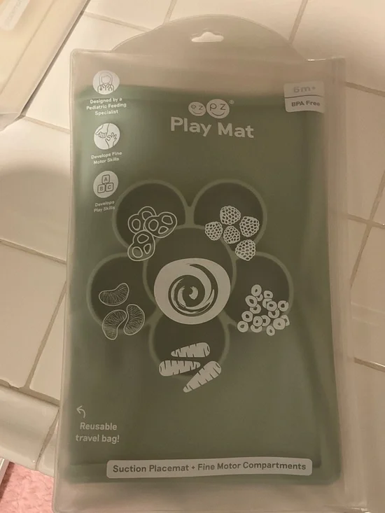 ezpz Green Play Mat Suction Placemat for Kids