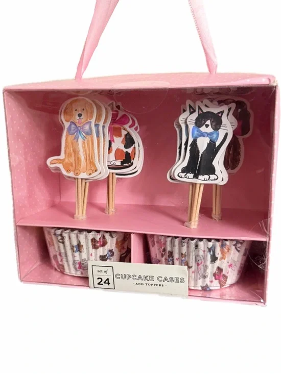 Elum Designs Dog & Cat Pet Party Cupcake Decorating Kit - Set of 24 NEW