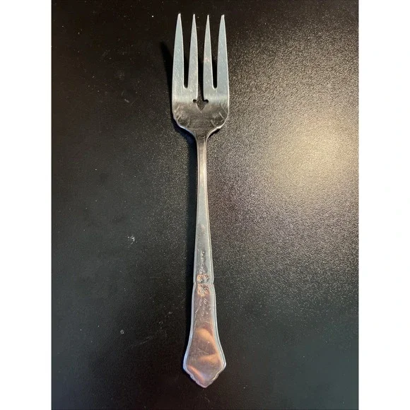 👌ONEIDA c1993- GAZEBO PATTERN STAINLESS‎ STEEL MEAT 🍠 SERVING FORK