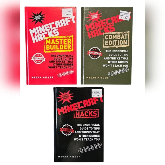 Minecraft Hacks Book Set Of 3, Hardcover, Gaming