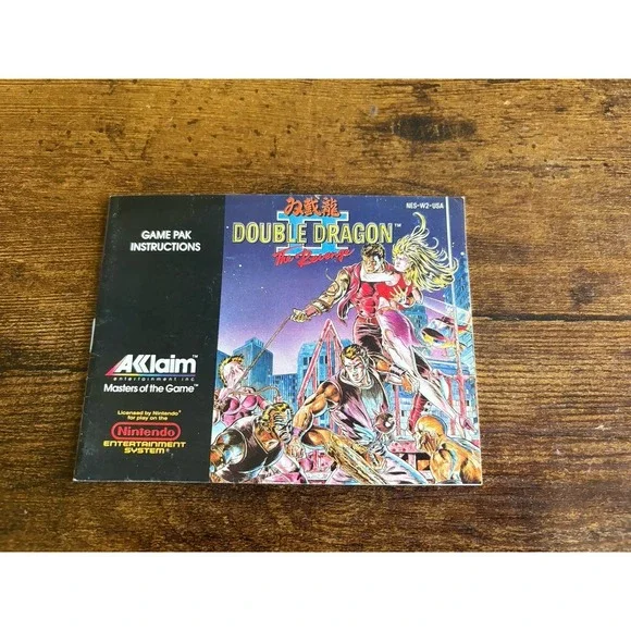 Double Dragon II The Revenge 2 Nintendo NES Instruction Manual Only
