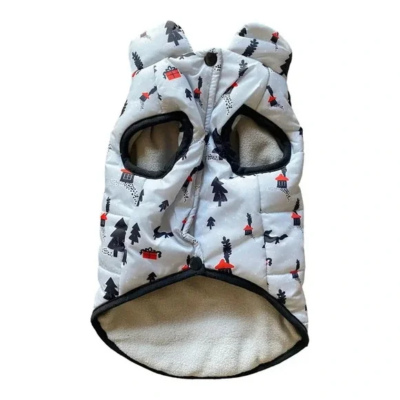 Dog Clothes Winter Fall Warm Vest Size Large 100% Cotton Sleeveless Button UP