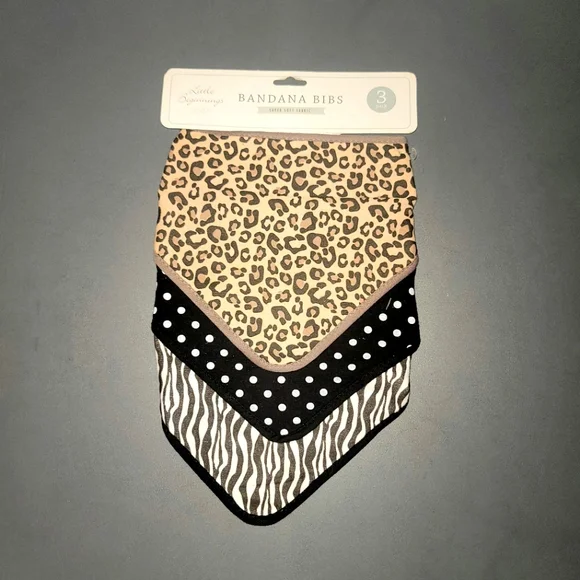 Bandana Bibs (OS) Set of 3 [Animal Prints]