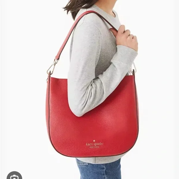 NWT Kate Spade Lexy Pebbled Shoulder Bag Red