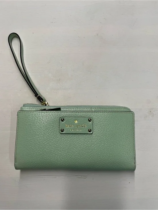 kate spade Mint Green Pebbled Leather Wristlet