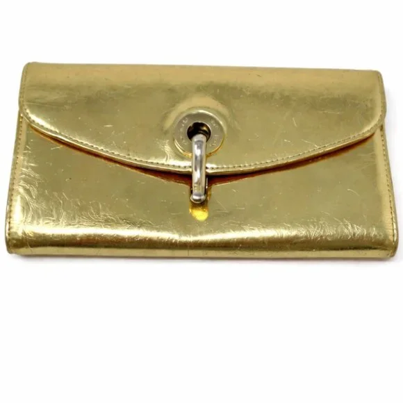 Kate Spade Metallic‎ Cyndy Leather Wallet in Gold