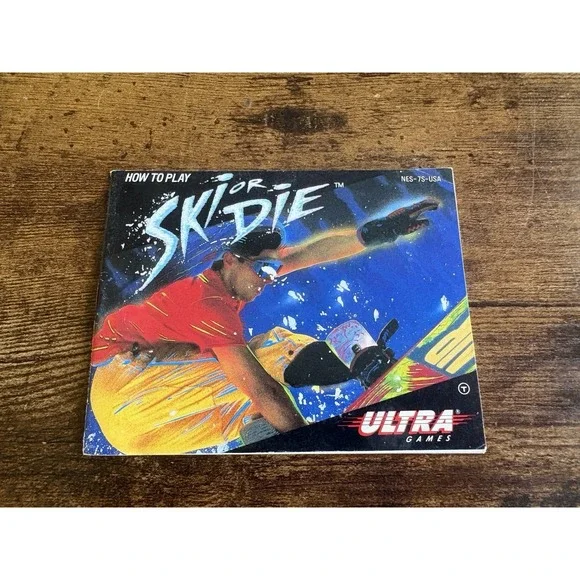 Nintendo NES Instruction Manual Ski or Die