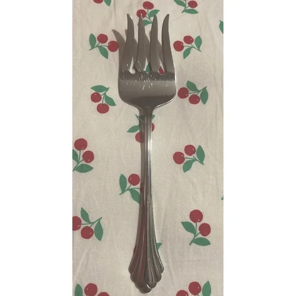 Vintage Oneida BANCROFT 18/8‎ Stainless Flatware Silverware Serving Meat Fork
