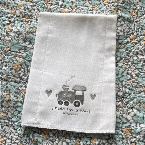 Train Up A Child Burp Cloth