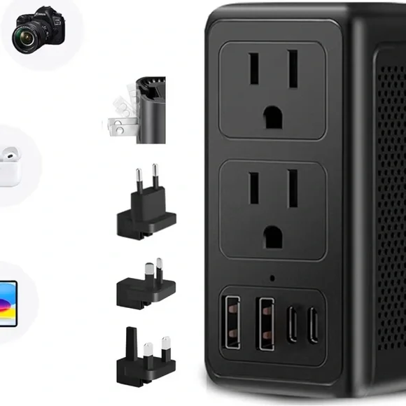 Upgraded 2000W 220V to 110V Voltage Converter US to Europe Travel Adapter