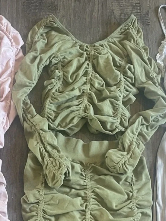 Fabletics Ruched Green Women’s Matching Set