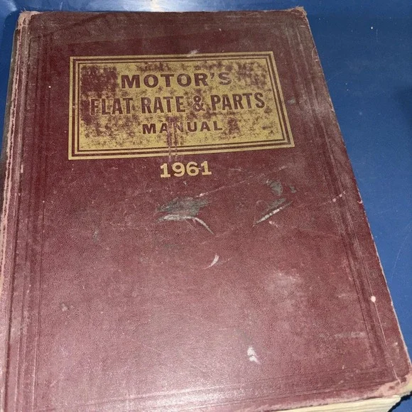 Motor's Flat Rate & Parts Manual 1961 33rd Ed Original Auto Shop Guide