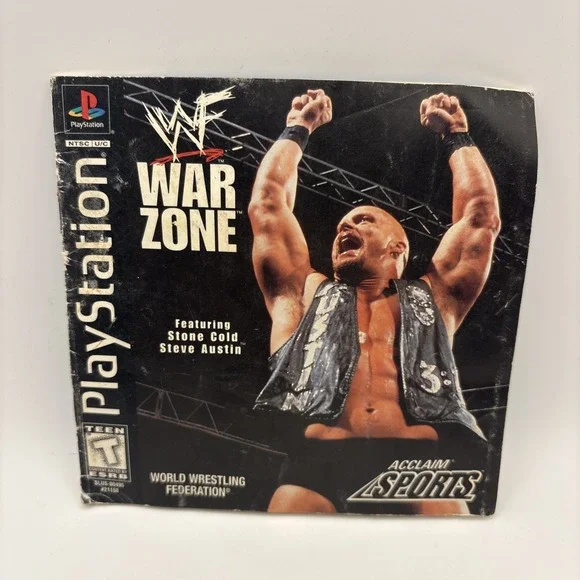 WWF War Zone Sony PlayStation 1 Video Game Instruction Manual Wrestling Guide