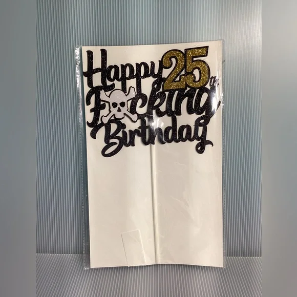 Happy 25th Birthday Cake Topper