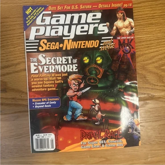 Sega Nintendo Edition Game Players May 1995 Vol 8 #5 Magazine Primal Rage