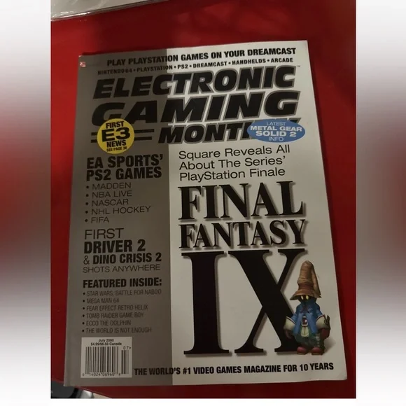 Electronic Gaming Monthly EGM Final Fantasy IX #132 July 2000 Retro Gaming Y2K