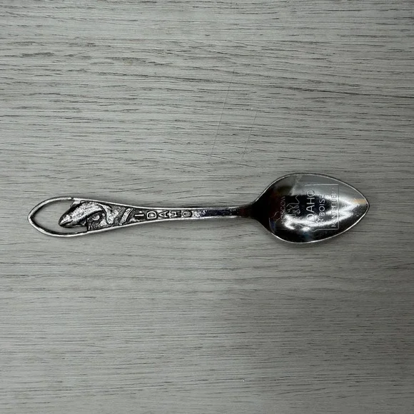 Idaho Souvenir Spoon Trout Cutout State Map Japan