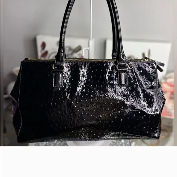 Kate Spade Shiny Black Shoulder Bag